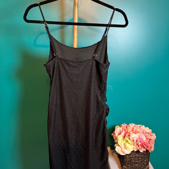 Spoiled Black Ruched Bodycon Mini Dress - Picture 2 of 4